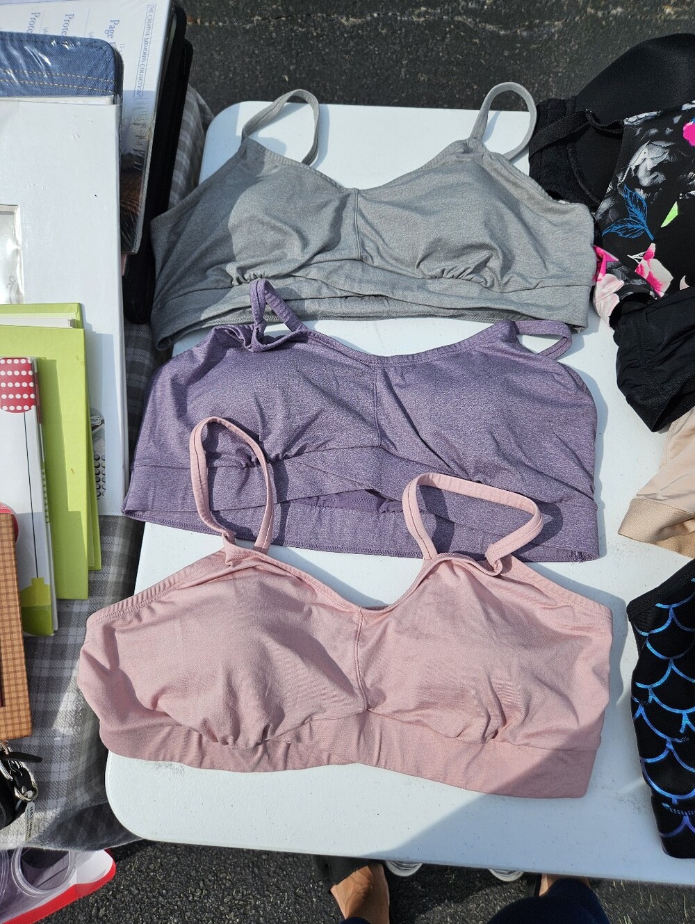EUCTorrid Bundle If 3 Women’s Seamless Bralette - Pink, Purple, Gray Size 1.